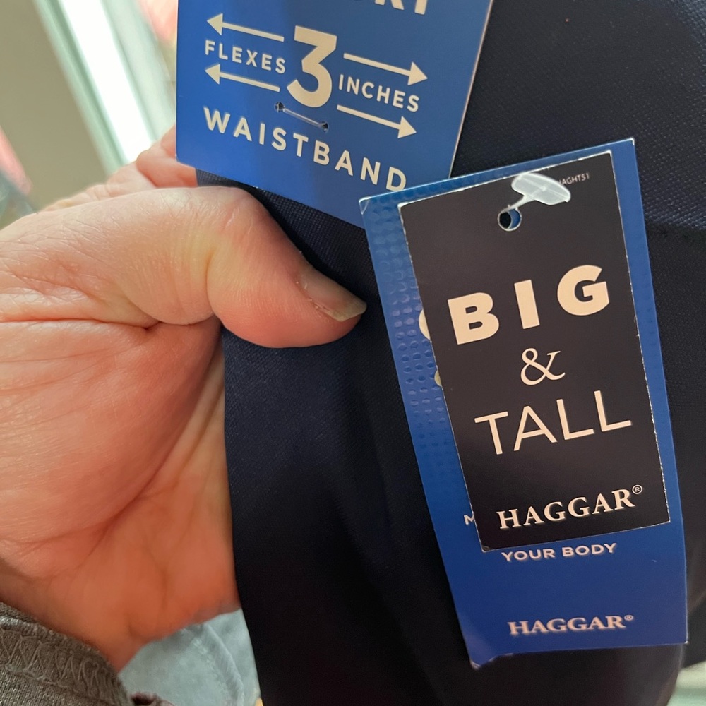 NWT Haggar Cool Right Classic Dress Pants in Navy 44Wx34L